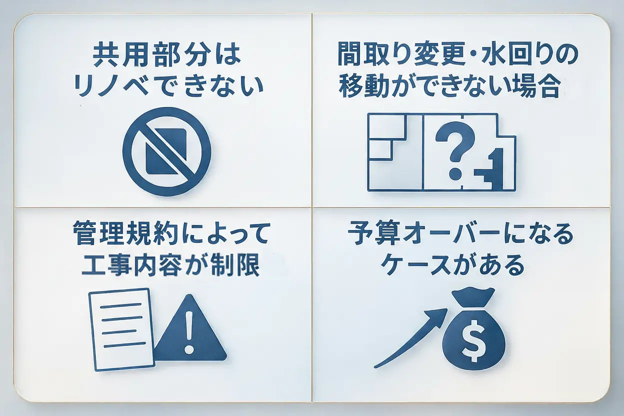 中古マンションリノベーションの注意点は？ 購入前に知っておきたいチェックポイント