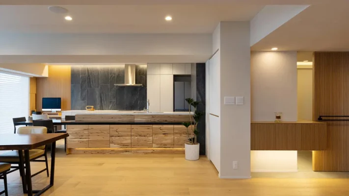 キッチンリフォーム事例・実例_木目が美しいオーダーキッチン