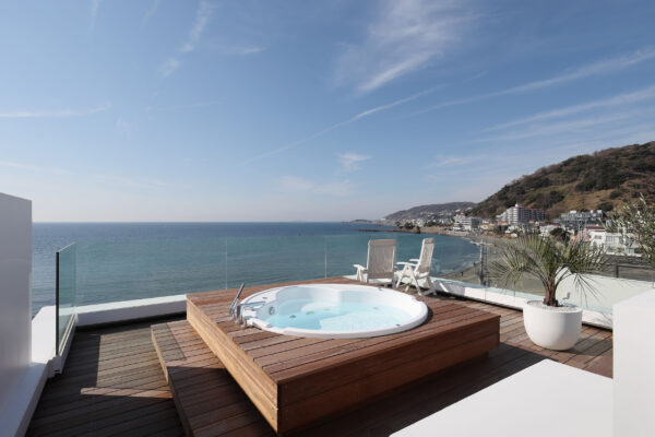 浴室（お風呂・ユニットバス）リフォーム事例：海を一望するジャグジー